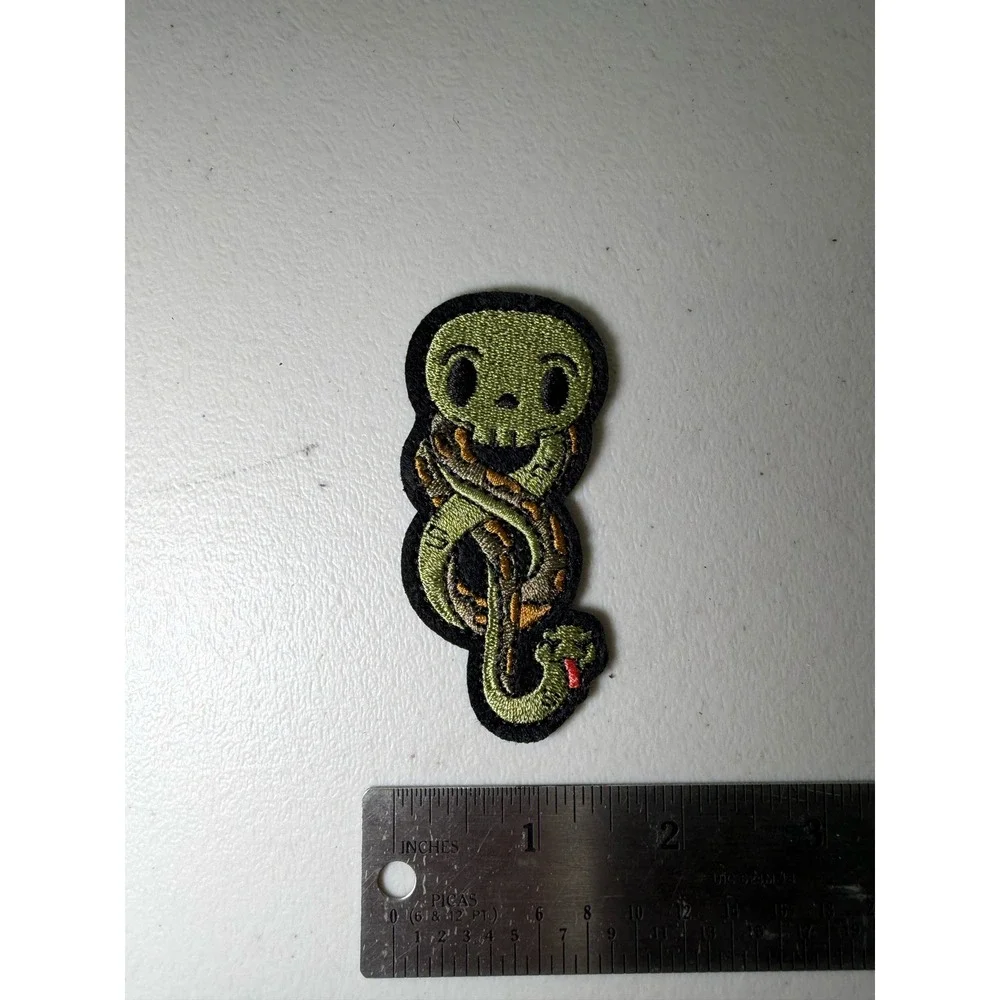 Harry Potter Dark Mark Embroidered Patch Skull Snake Iron On Wizarding World